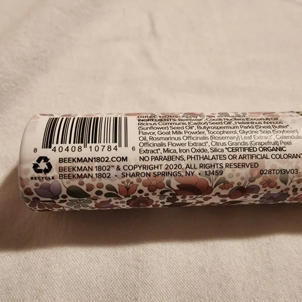 Beekman 1802 Honeyed Grapefruit Goat Milk Lip Balm .15oz Made in the the USA